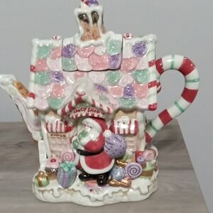 Fitz and Floyd Candy Lane Teapot New